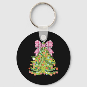 Porte-clés Arbre de Noël Coquette Bow rose Noël Hommes Fils