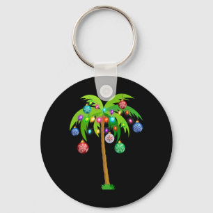 Porte-clés Arbre de Noël de Hawaï Palmier Tropical Noël Noix