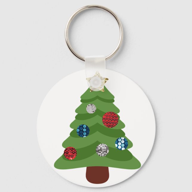 Porte-clés arbre de noël émoji (Recto)
