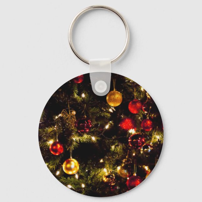 Porte-clés Arbre de Noël festif (Recto)
