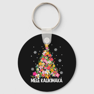 Porte-clés Arbre de Noël Floral hawaïen Mele Kalikimaka Tro