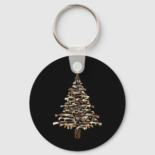Porte-clés Arbre de Noël Guns - Cadeau de Noël Impression Cam