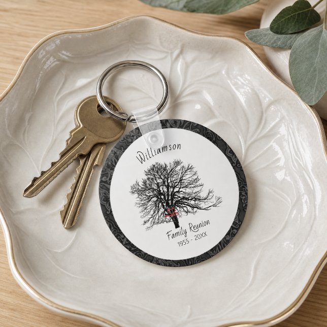 Porte-clés Arbre de Souvenir de Réunion de Famille (Créateur téléchargé)