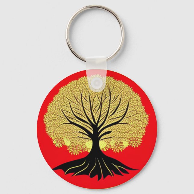 Porte-clés Arbre de vie floral (Recto)