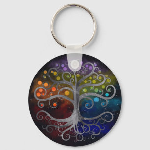 Porte-clés Arbre de vie Silver Swirl