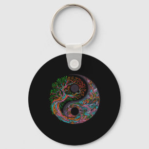Porte-clés Arbre de vie Yin Yang symbole taoïste méditation Y