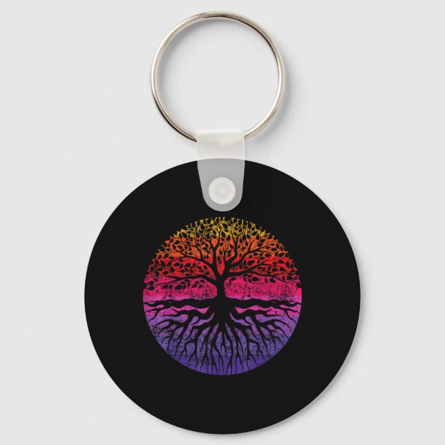 Porte-clés Arbre Extérieur Feuilles Faune Forestière Nature (Recto)
