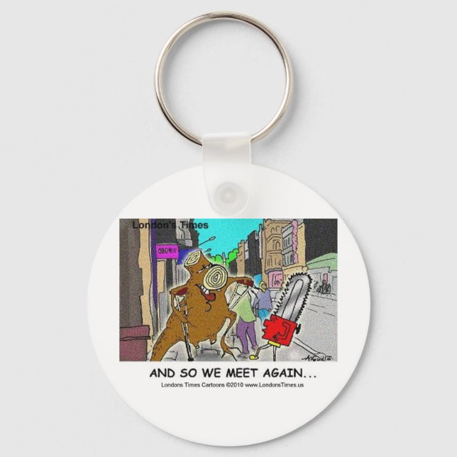 Porte-clés Arbre Pompe Vs tronçonneuse Drôle Mugs Cartes Cade (Recto)