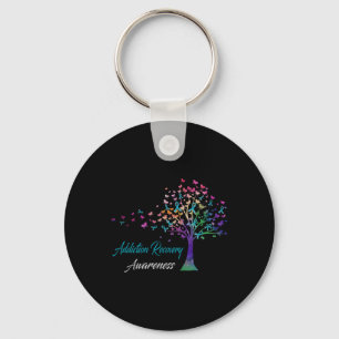 Porte-clés Arbre Ruban Addiction Récupération Confort C