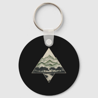 Porte-clés Arbres de la forêt rétro Faune Nature Vintage