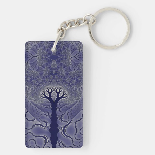 Porte-clés Arbres de mosaïque (Dos)