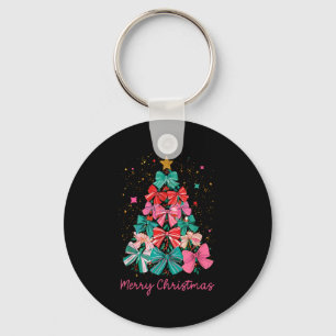 Porte-clés Arc Coquette Joyeux Noël Arbre de Noël Famille Paj