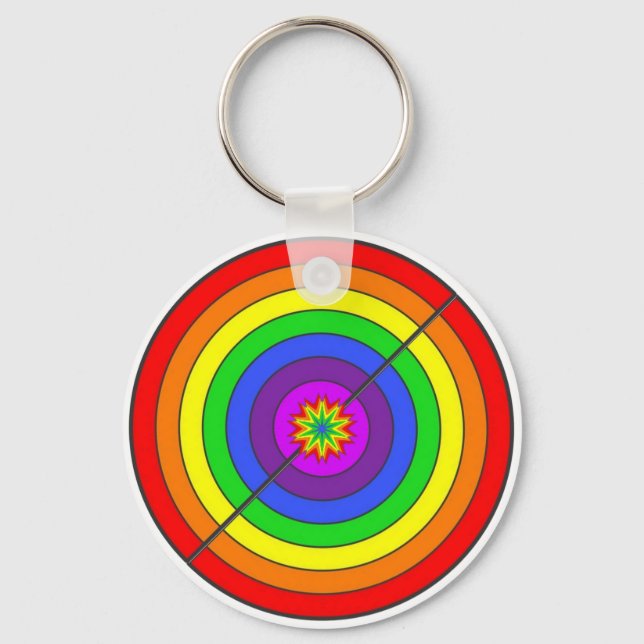 Porte-clés Arc-en-ciel coloré (Recto)
