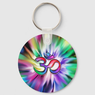 Porte-clés Arc-en-ciel de floraison Lotus OM