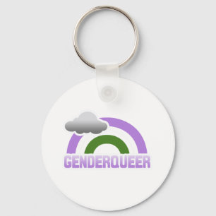 PORTE-CLÉS ARC-EN-CIEL DE GENDERQUEER
