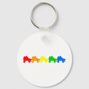 Porte-clés arc-en-ciel de patin de rouleau