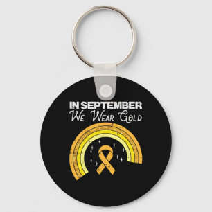 Porte-clés Arc-en-ciel En Septembre Nous Portons Or Cancer En