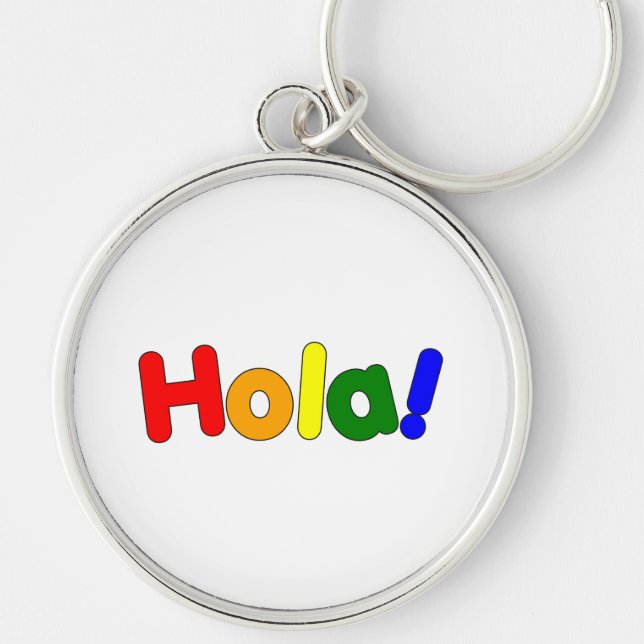 Porte-clés Arc-en-ciel espagnol bonjour : Iris Hola d'Espanol (Devant)