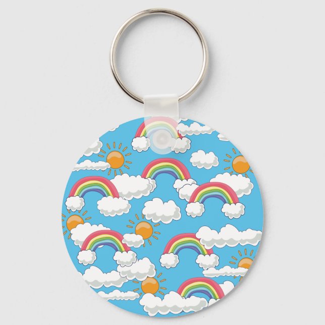 Porte-clés Arc-en-ciel heureux (Recto)