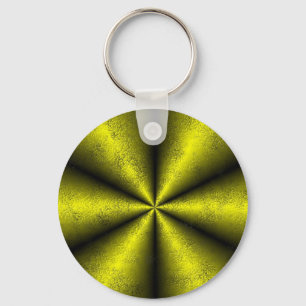Porte-clés Arc-en-ciel jaune or noir en Leatheroptik
