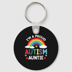 Porte-clés Arc-en-ciel Je suis une fière tante autiste Sensib