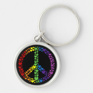 Porte-clés Arc-en-ciel Porte - clé des signes de paix