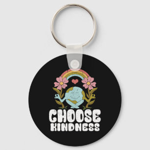 Porte-clés Arc-en-ciel positif Hippie de paix Choisissez Kind