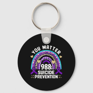 Porte-clés Arc en ciel Vous 988 Prévention du suicide
