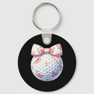 Porte-clés Arcasse Coquette Florale Balle de Golf Golf Golfeu