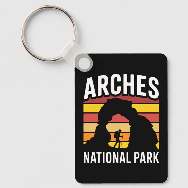 Porte-clés Arches National Park Retro Sunset (Recto)
