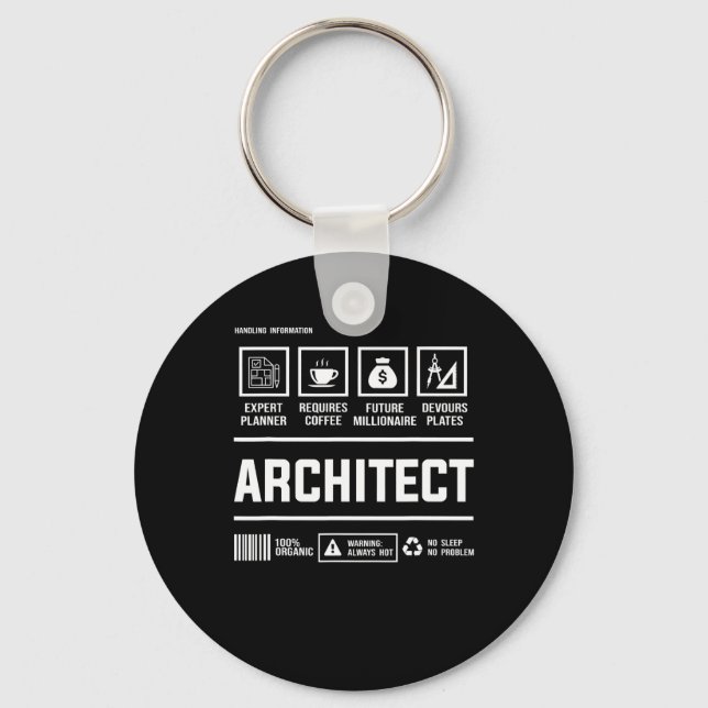 Porte-clés Architect Handling Inmation Architecture Mens Gift (Recto)