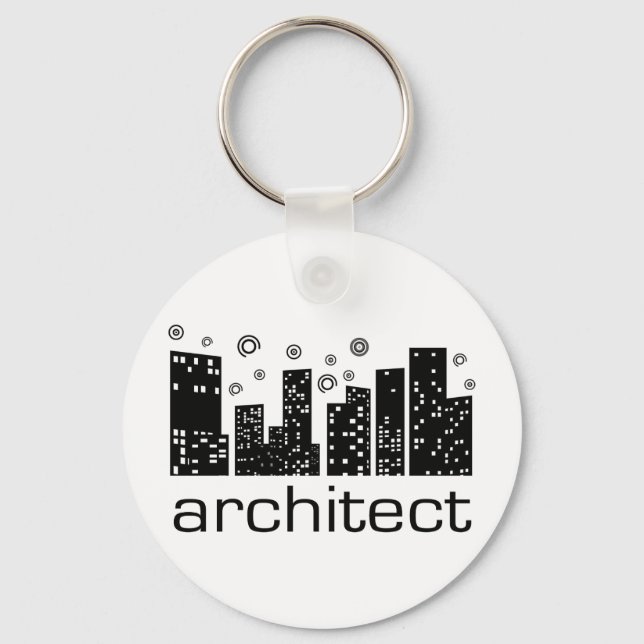 Porte-clés Architecte Bâtiments design Cool! (Recto)