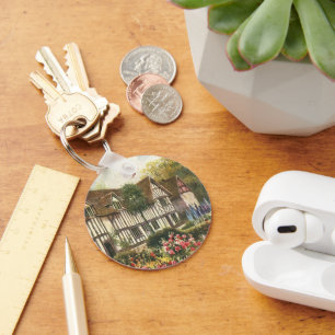 Porte-clés Architecture Vintage Jardin Formel Cottage Anglais