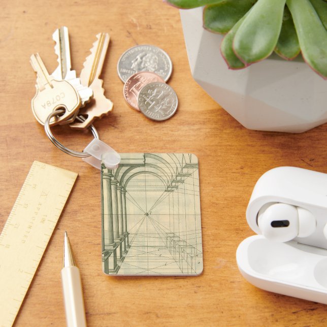 Porte-clés Architecture vintage, Perspective Colonnes Arches (Bureau)