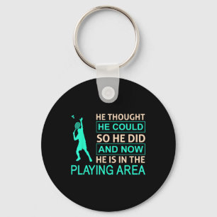 Porte-clés Arène de jeu de badminton pour badminton