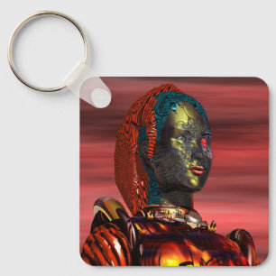 Porte-clés ARES - CYBORG PORTRAIT, RED SUNSET Science Fiction
