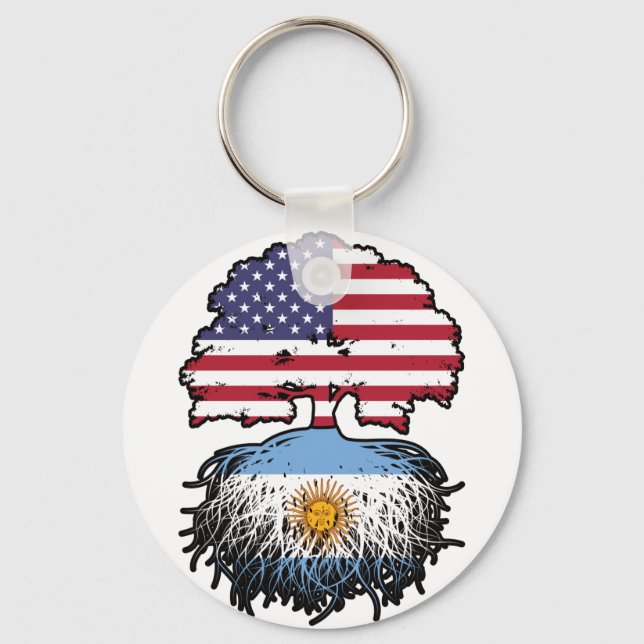 Porte-clés Argentine Argentine Amérique États-Unis Drapeau de (Recto)