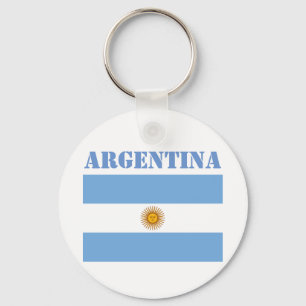 Porte-clés Argentine Drapeau Football Football Argentine Bleu
