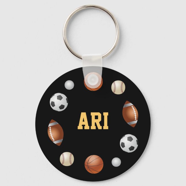 Porte-clés Ari World de Porte - clé sportif - Noir (Recto)