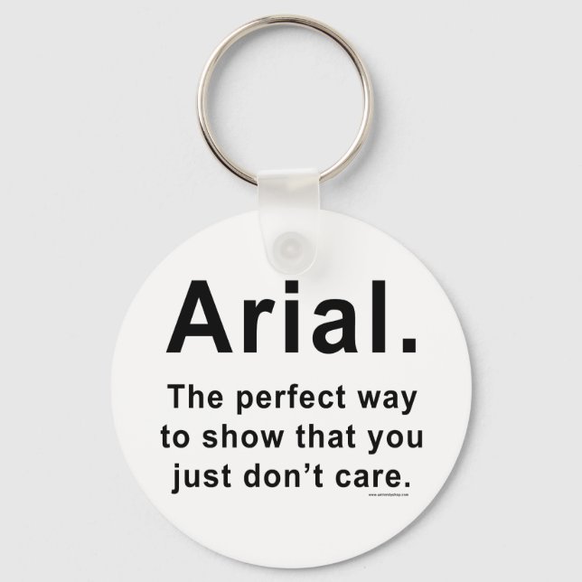 Porte-clés Arial Police Humour Mug (Recto)