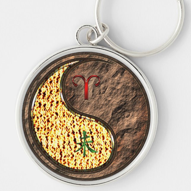 Porte-clés Aries et la chèvre de la Terre (Devant)