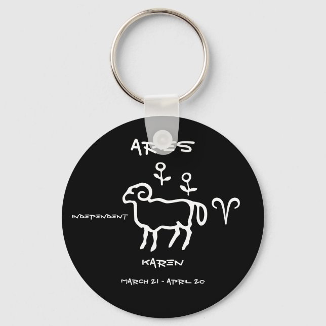 Porte-clés Aries personnalisé (Recto)