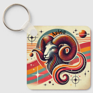 Porte-clés Aries Zodiac Metal Porte - clé Retro Design