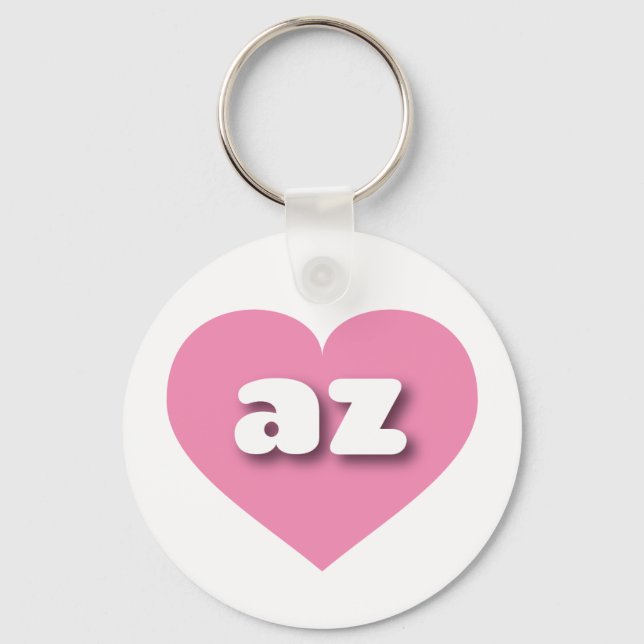 Porte-clés Arizona coeur rose - J'aime az (Recto)