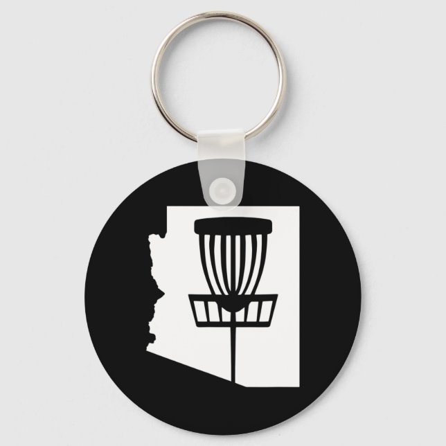 Porte-clés Arizona Disc Golf État Avec Graphique Sket  (Recto)