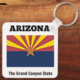 Porte-clés Arizona, drapeau et devise,