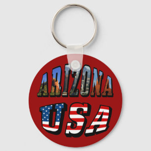 Porte-clés Arizona Picture et USA Flag Text