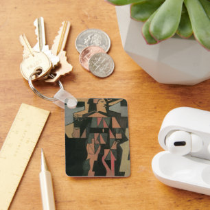 Porte-clés Arlequin de Juan Gris, Cubisme Vintage Art