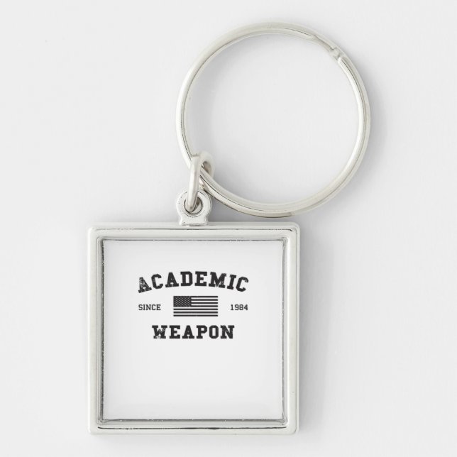Porte-clés Arme académique classique drôle mème (Devant)