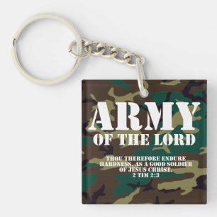 Porte-clés Armée du seigneur, écriture sainte Camo de bible